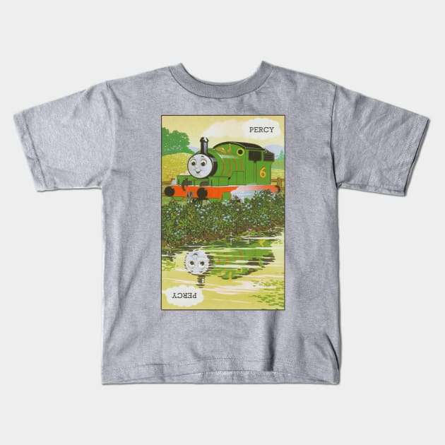 Percy the Small Engine Vintage Card Kids T-Shirt by sleepyhenry